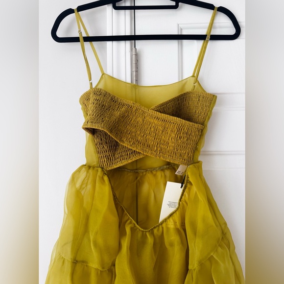 Anthropologie Oh Seven Days Organza Sheer Midi Dress, Size XS - Picture 9 of 13